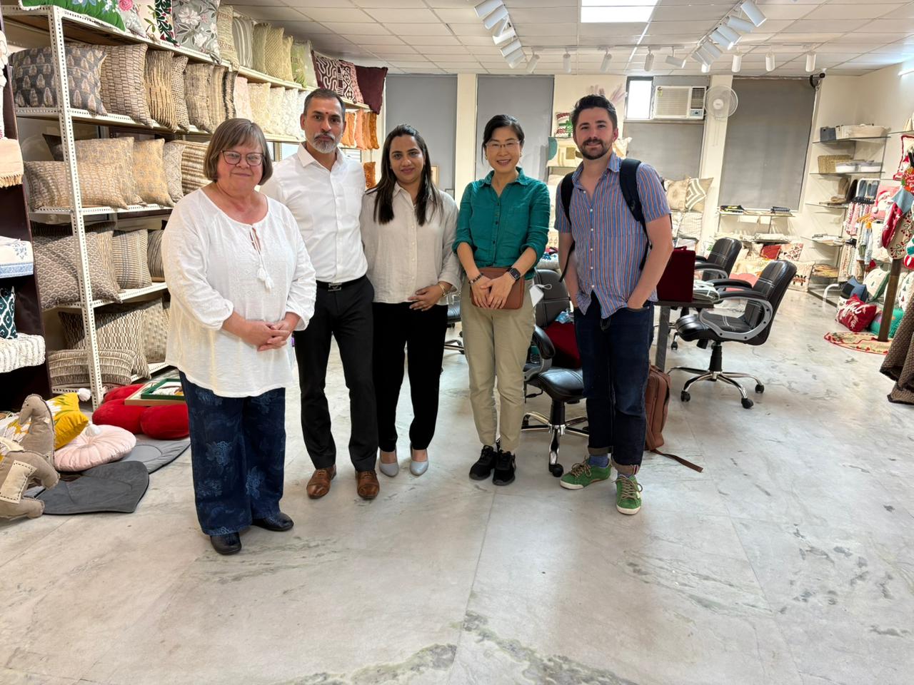 Our team with visiting buyers